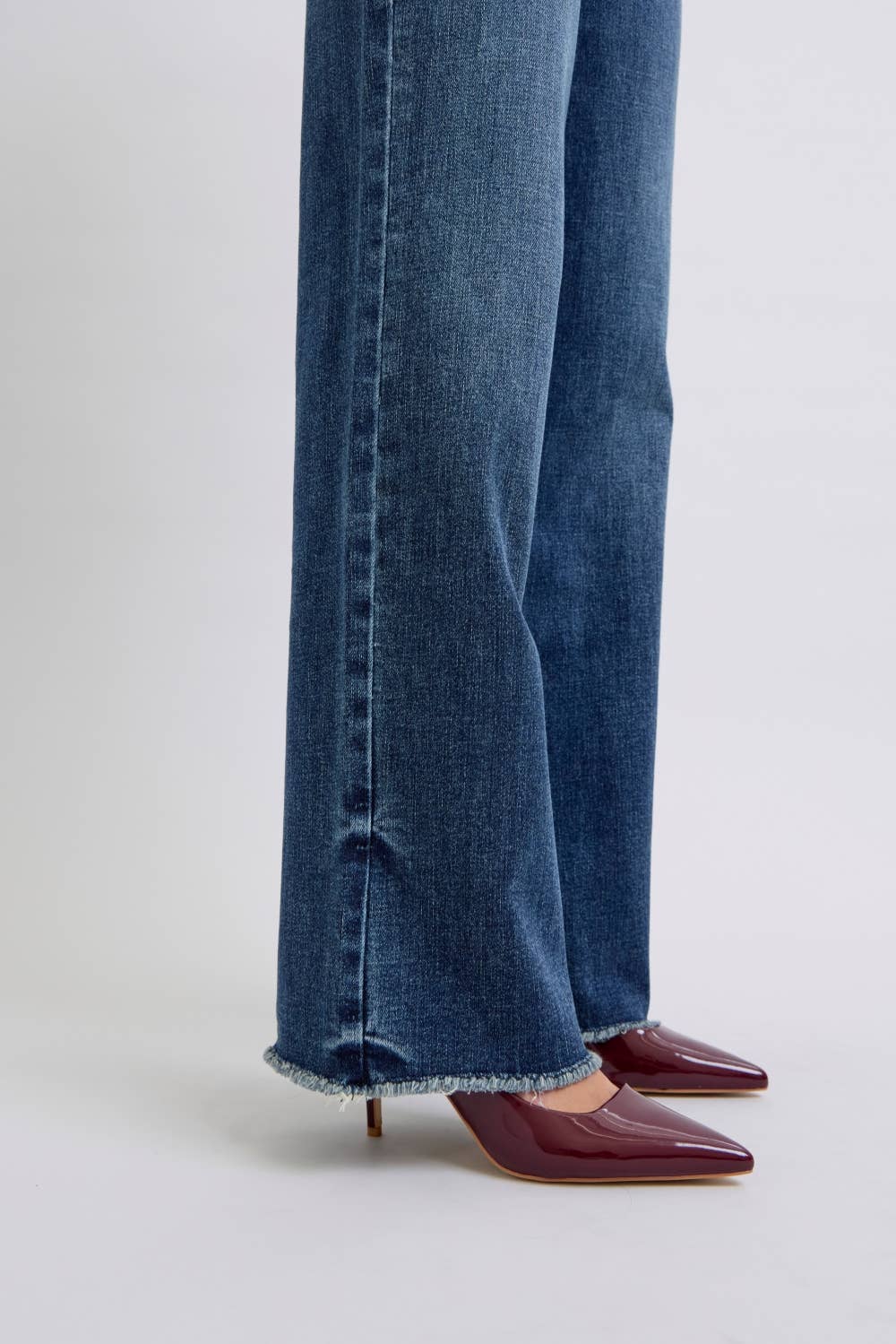 Judy Blue Mid Rise Wide Leg Jeans