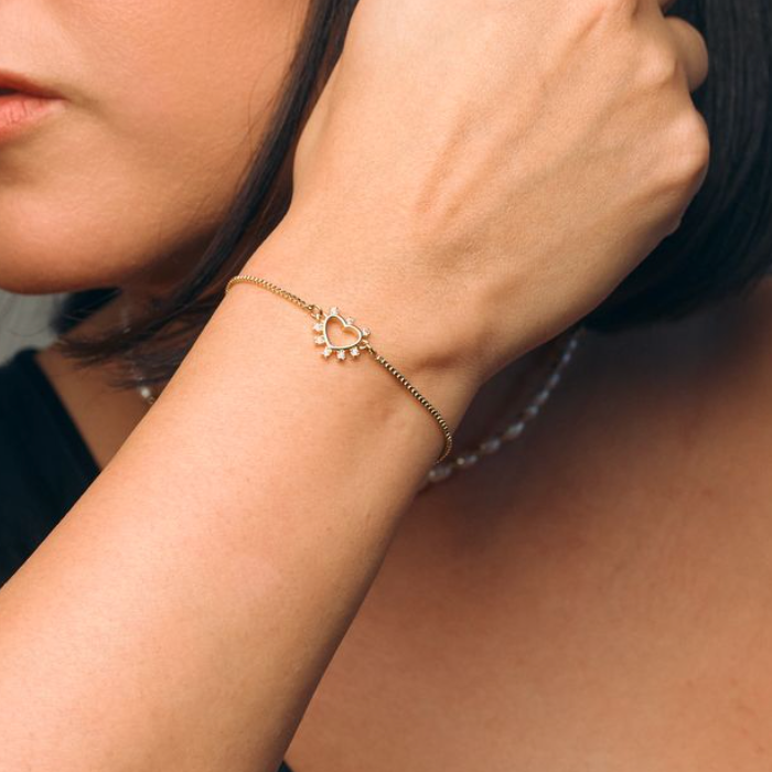 Elizabeth Crystal Heart Slider