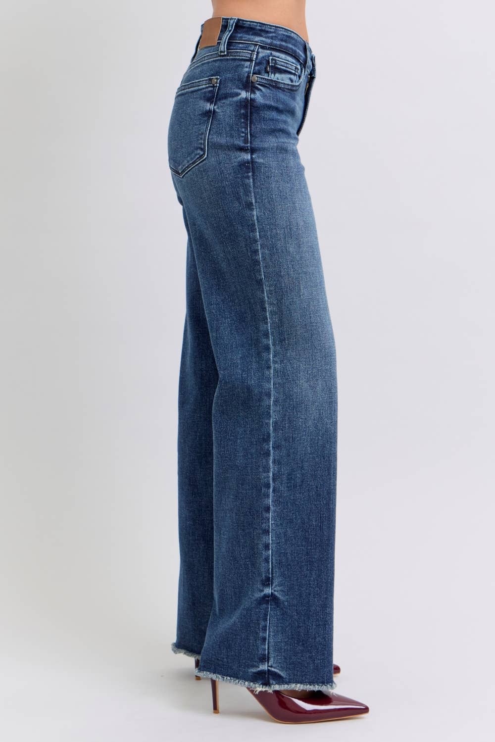 Judy Blue Mid Rise Wide Leg Jeans