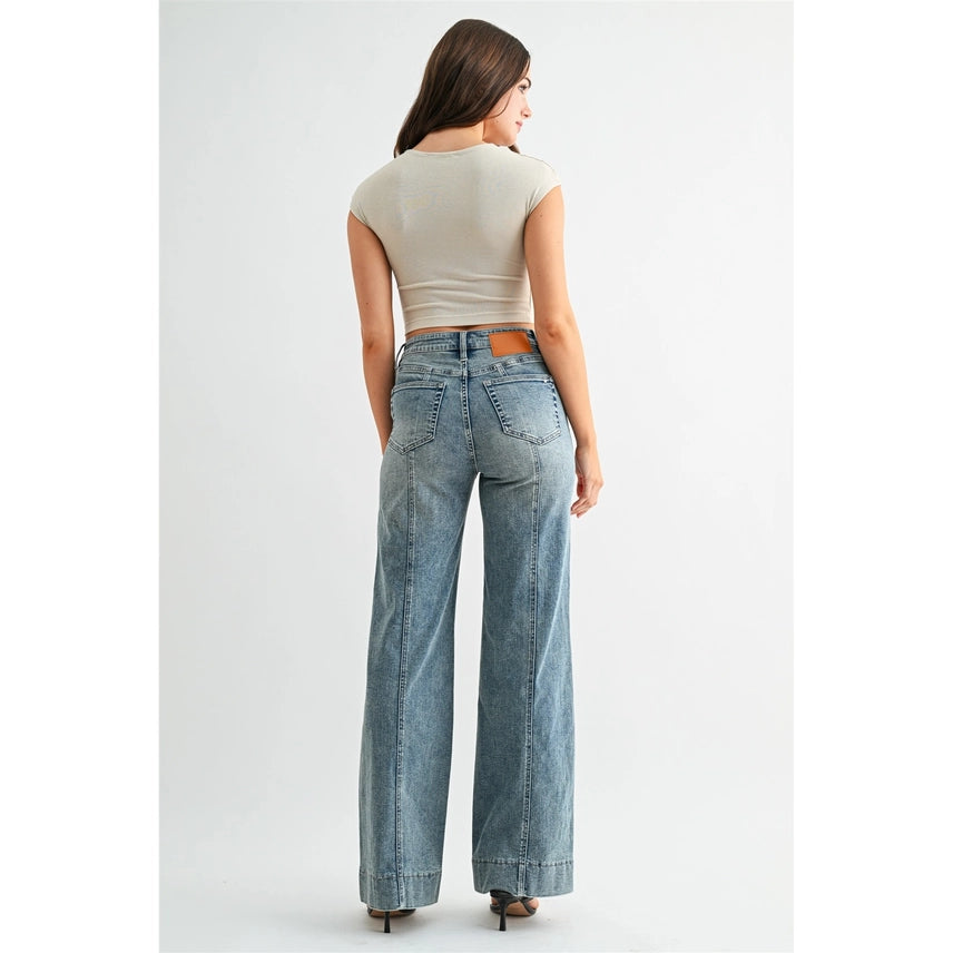 High-Rise Wide Trouser Hem