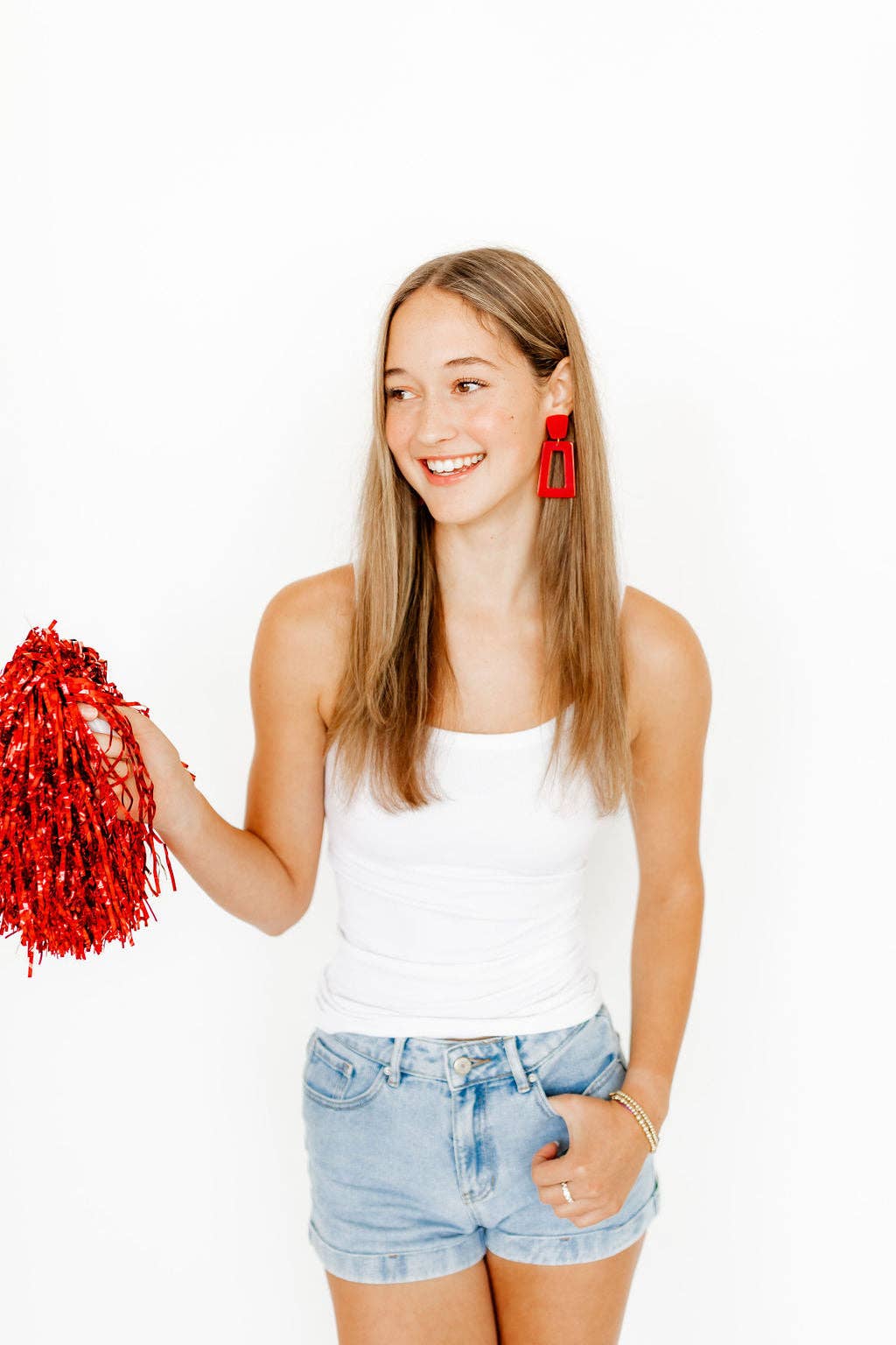 Kennedy - Solid Red - Earrings