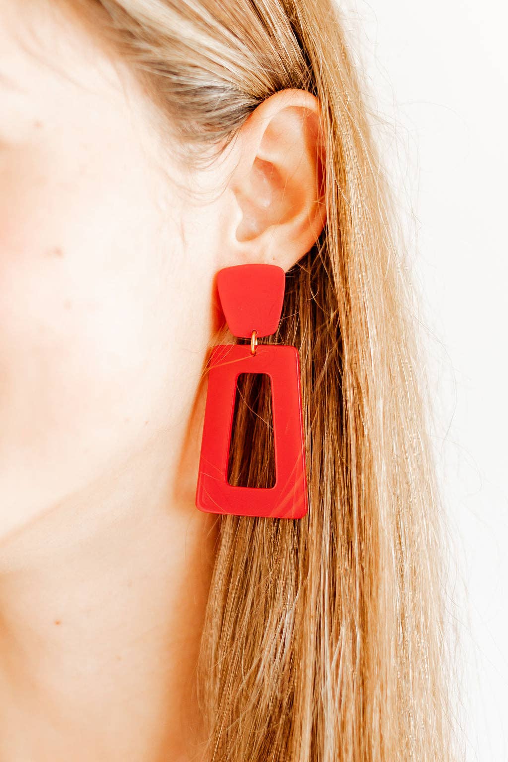 Kennedy - Solid Red - Earrings