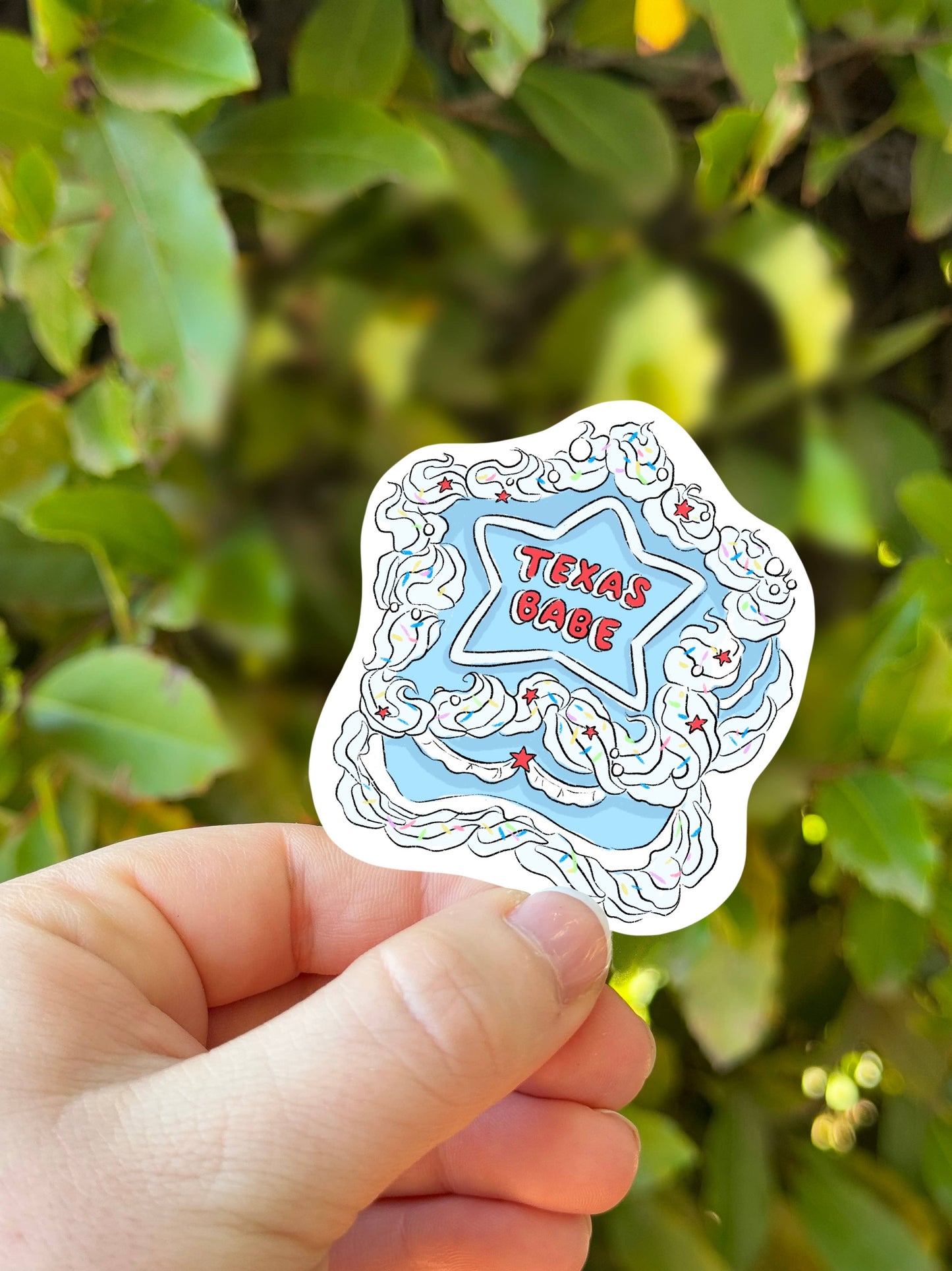 Texas State Cake Sticker