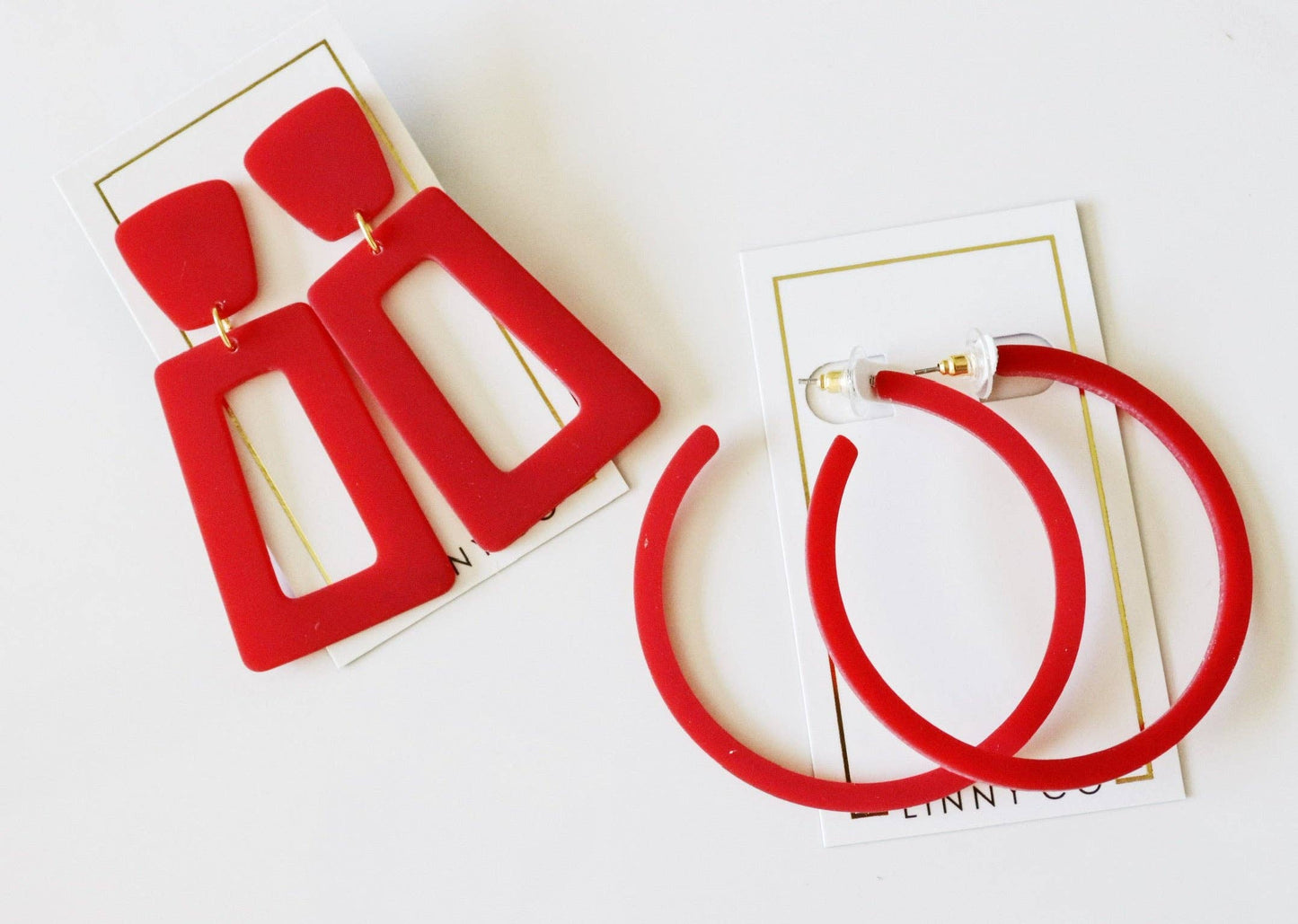Kennedy - Solid Red - Earrings