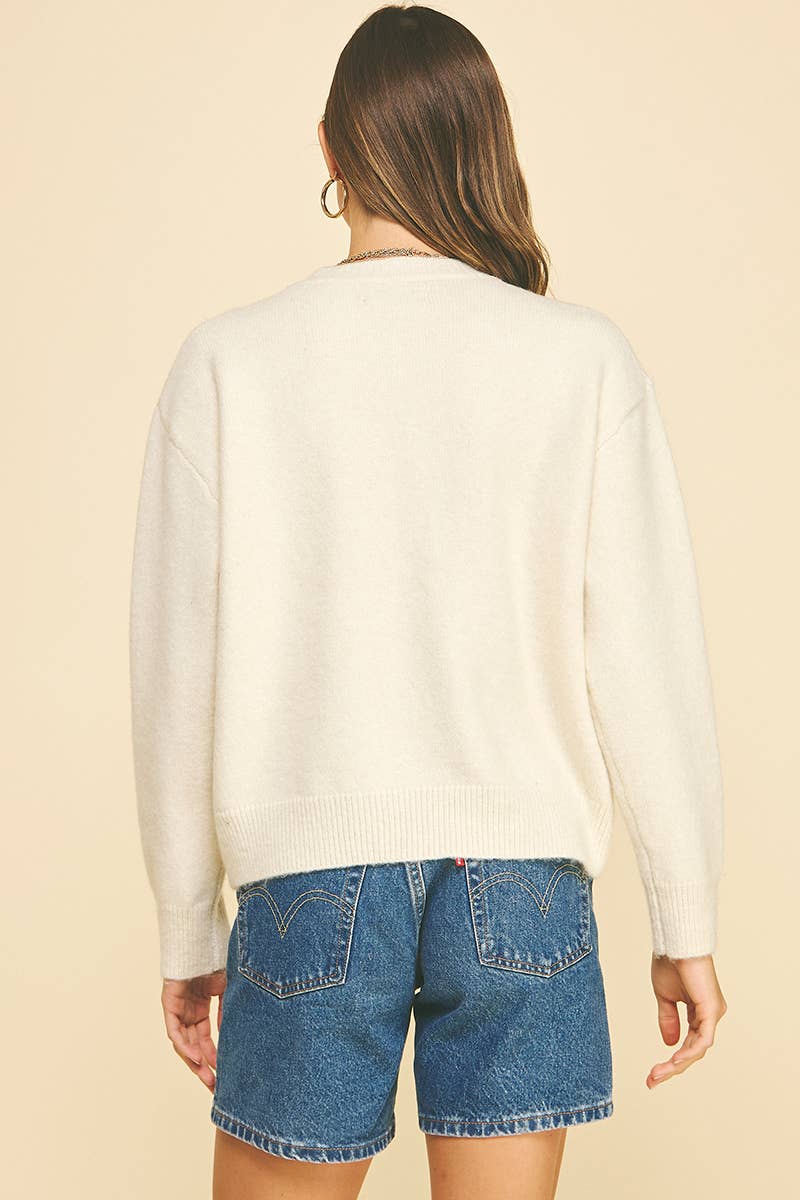 COWBOY GRAPHIC CREW SWEATER