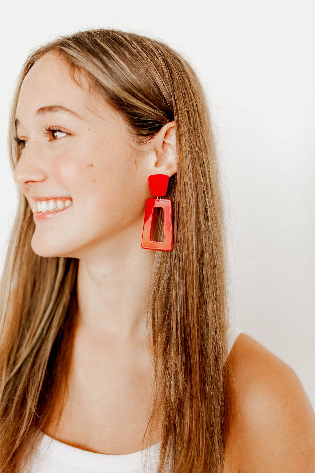 Kennedy - Solid Red - Earrings
