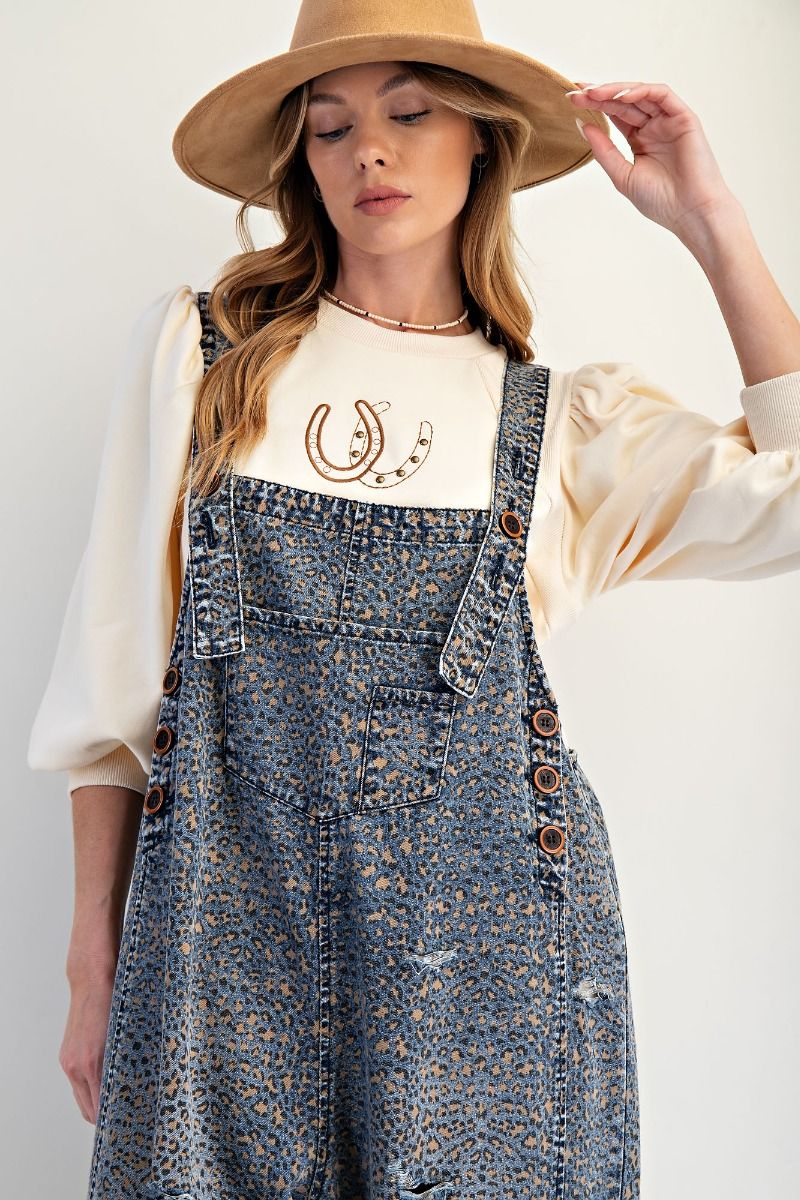 Andie Animal Print Overalls