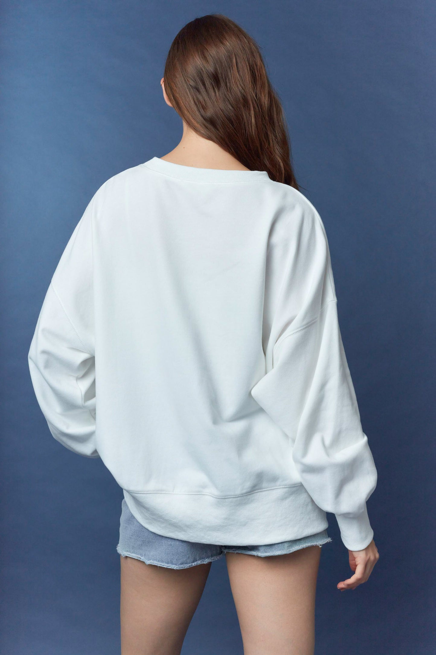 Bow Twill Football Sweatshirt
