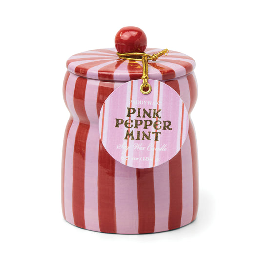 Paddywax Striped Cabana Single Wick Candle with Lid (PICK-UP ONLY)