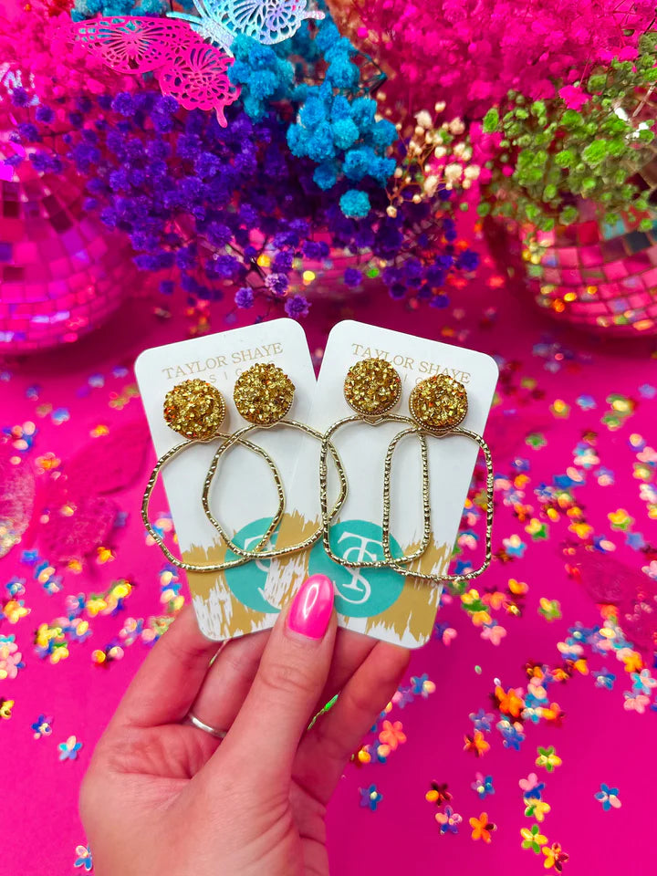 Taylor Shaye Ingrid Glitter Top Hoops