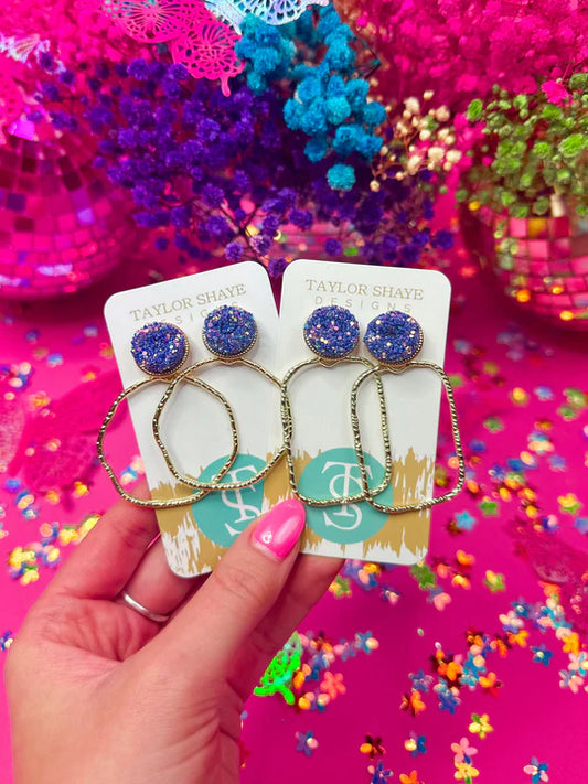Taylor Shaye Ingrid Glitter Top Hoops