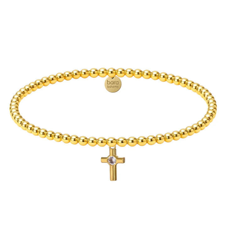 Grace Charm Gold Filled Beaded Bracelet