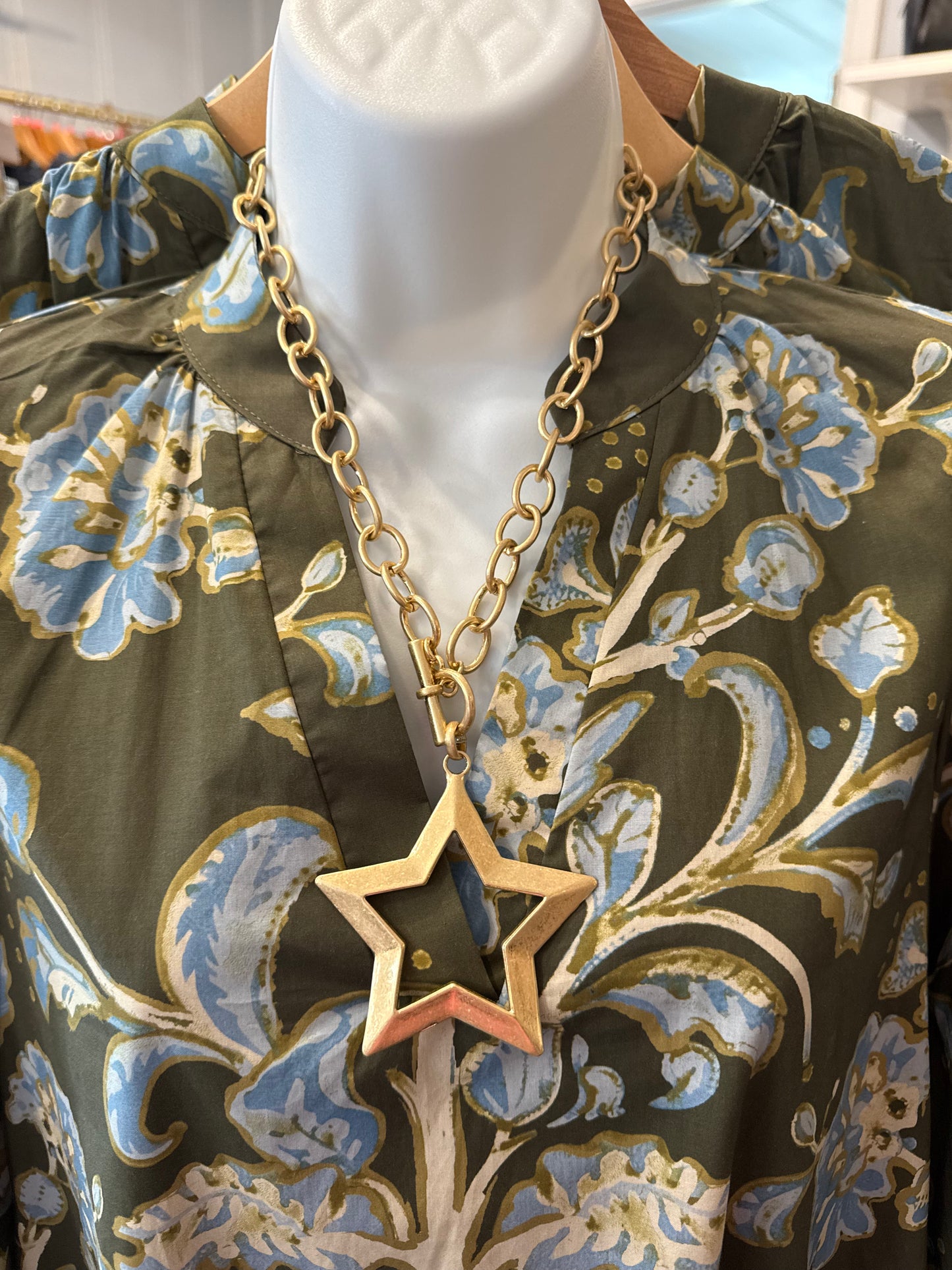 Gold Large Star Necklace