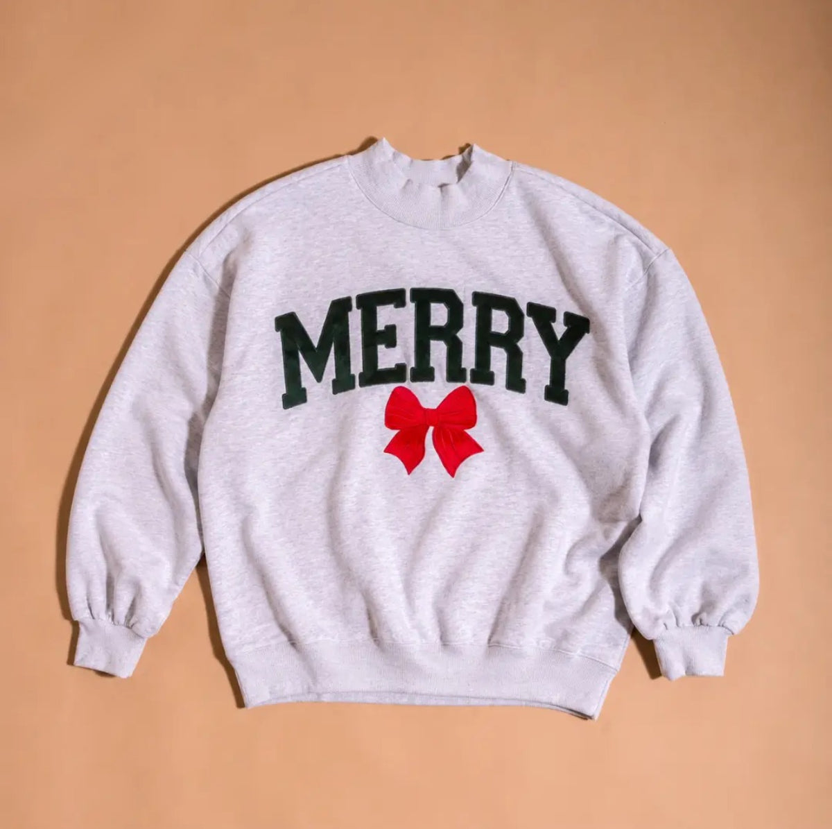 Merry Bow Mockneck Sweatshirt