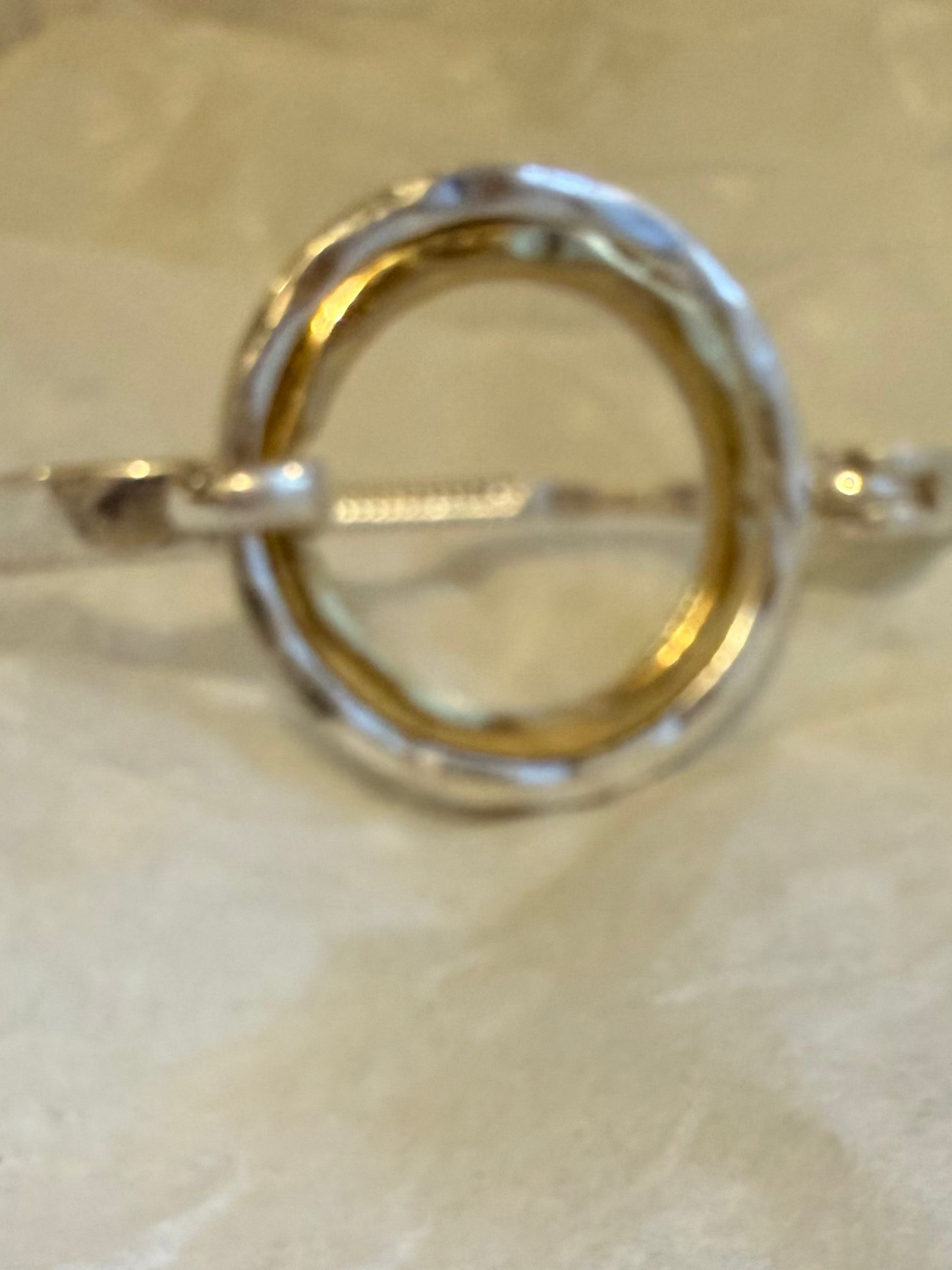 Hammered Circle Bracelet