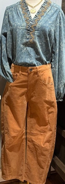 Faith Corduroy Barrel Pants
