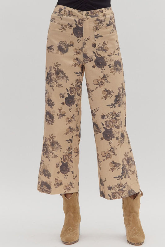 Katie Cropped Floral Jeans