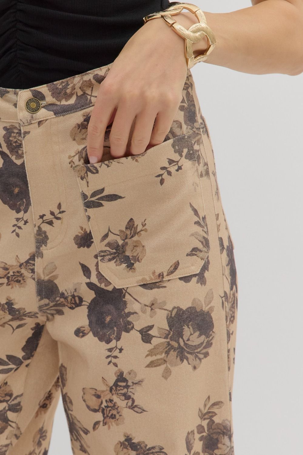 Katie Cropped Floral Jeans