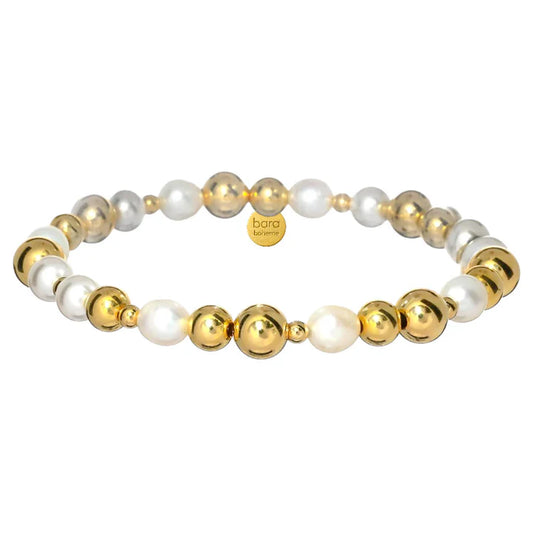 Larissa Gold Filled Beaded Bracelet with Pearls