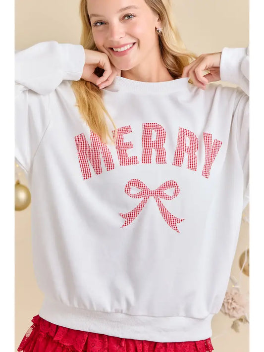 Merry Bow Sweatshirt