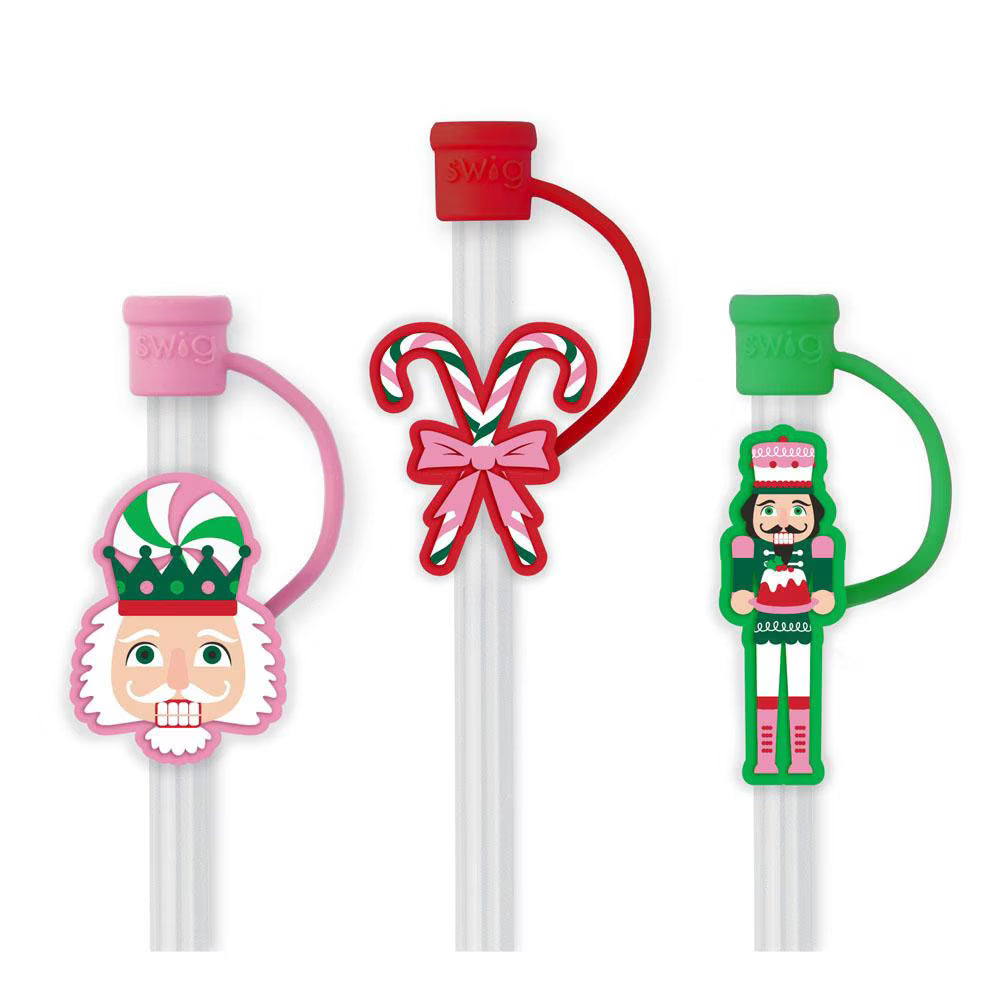 Swig Sugar Plum Soldiers Straw Topper Set