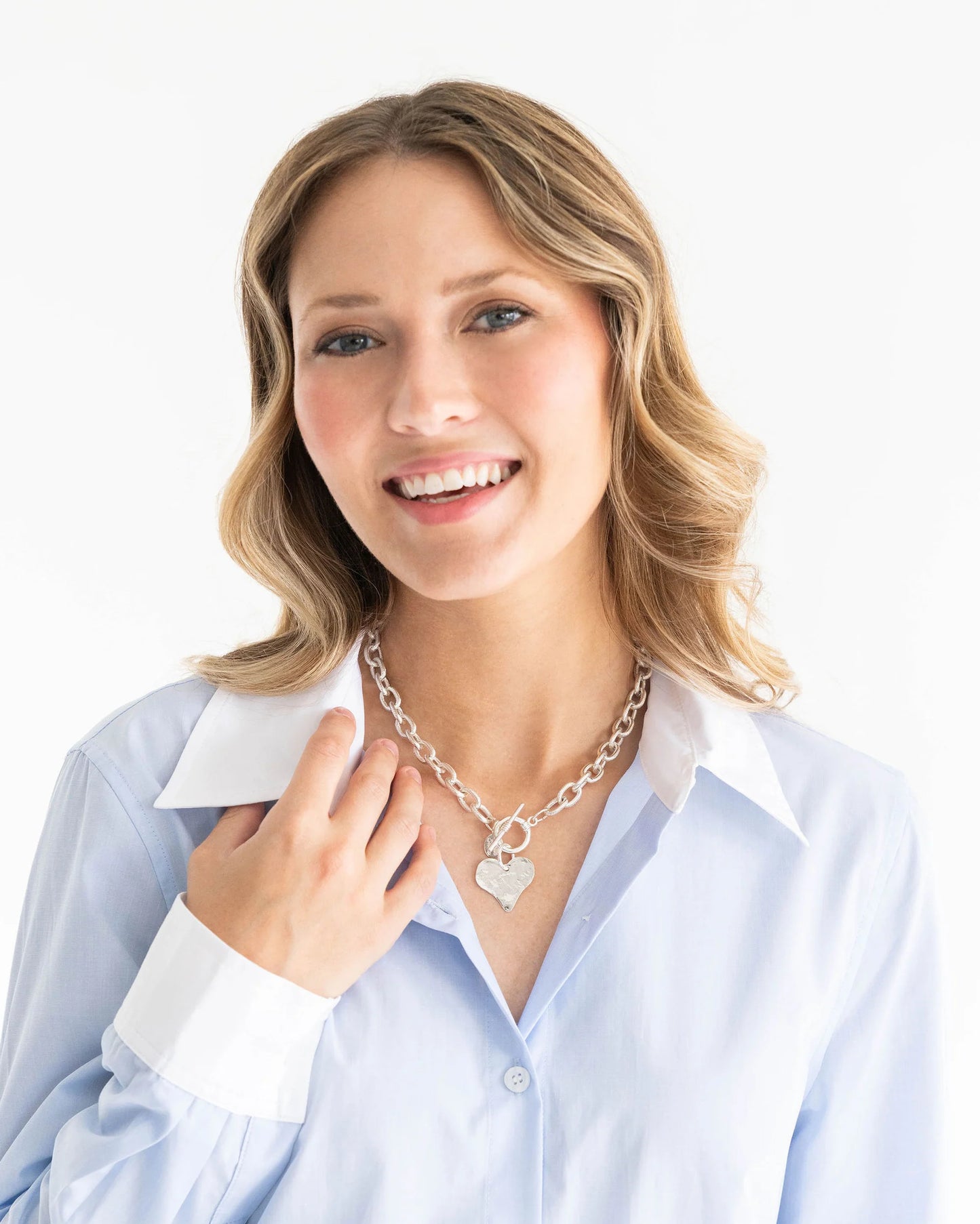 Silver Heart Toggle Necklace
