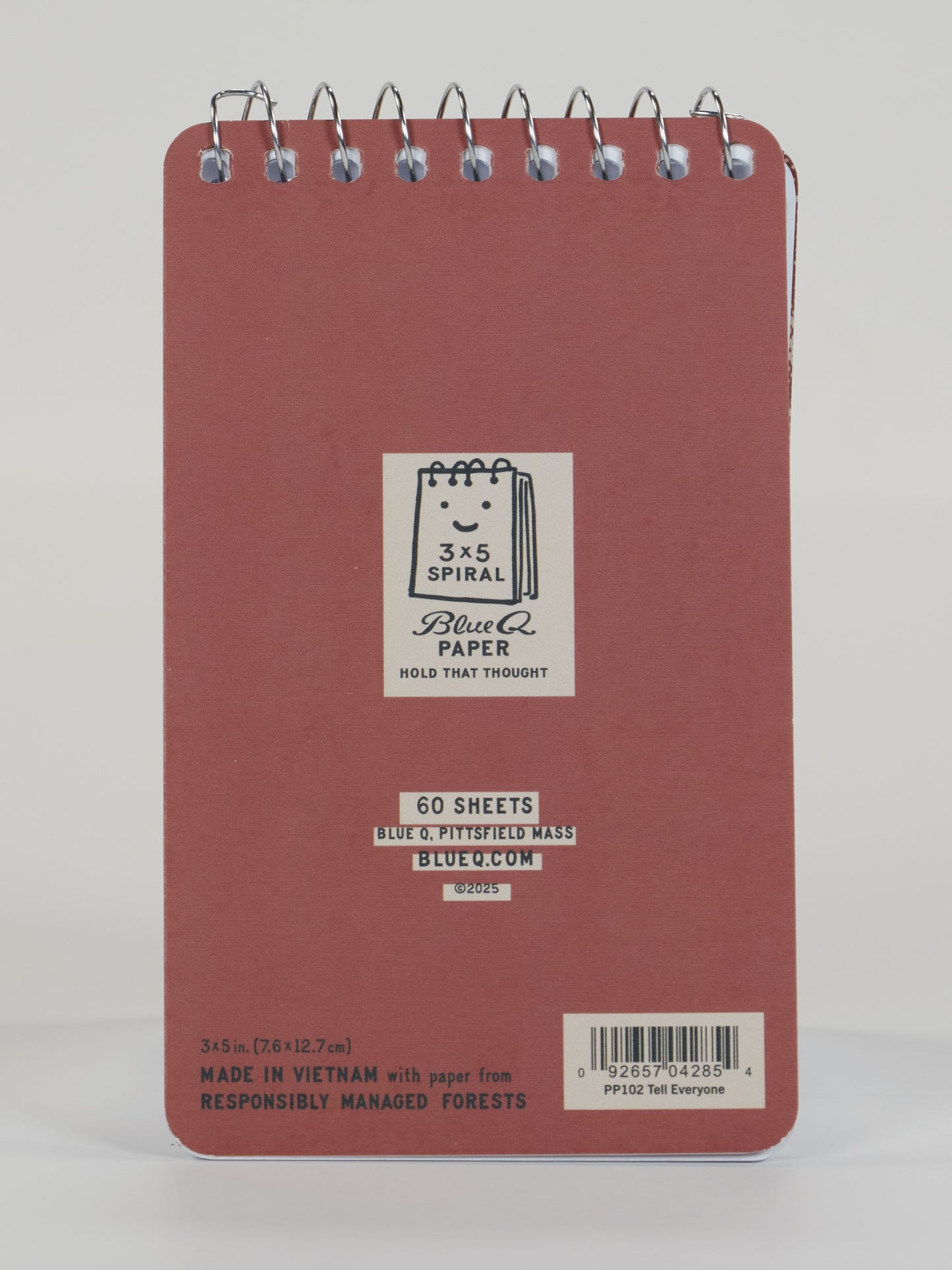 Tell Everyone 3x5 Spiral NB