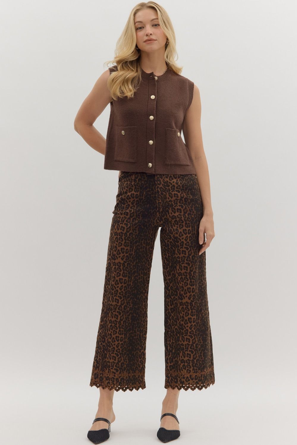 Zara Leopard Print Jean