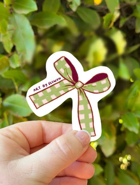 Green Gingham Bow