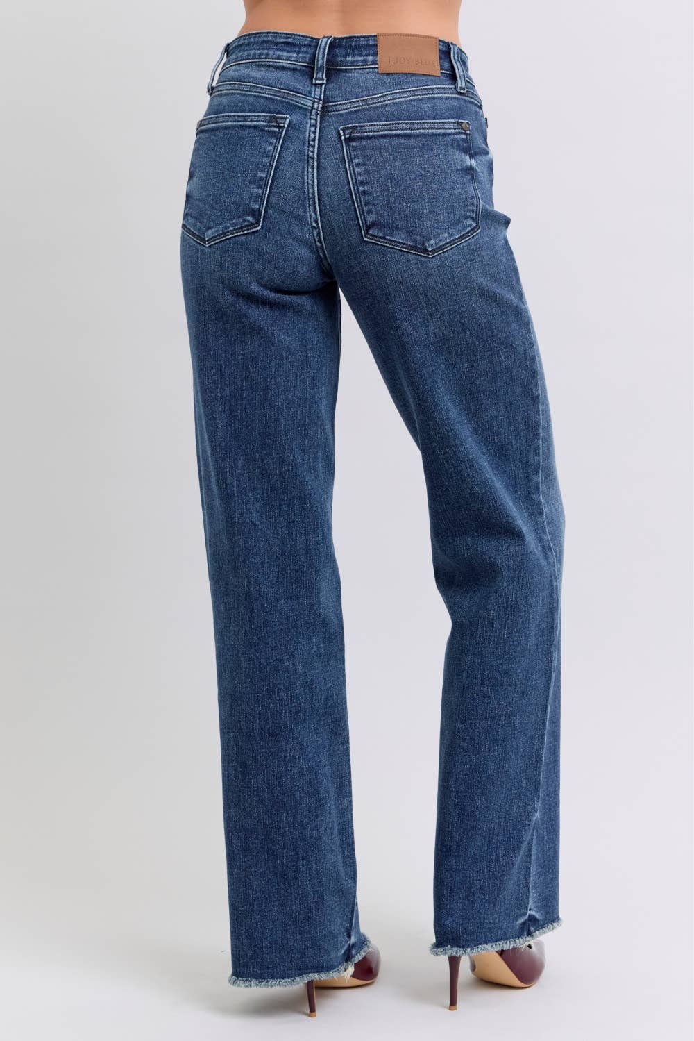 Judy Blue Mid Rise Wide Leg Jeans