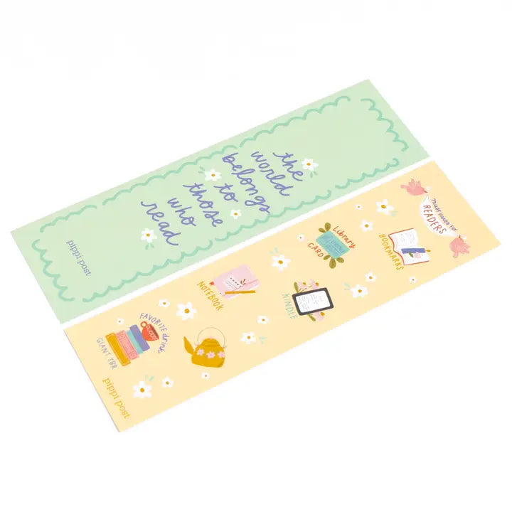 Pippi Post The World Belongs to Those Who Read Bookmark Set