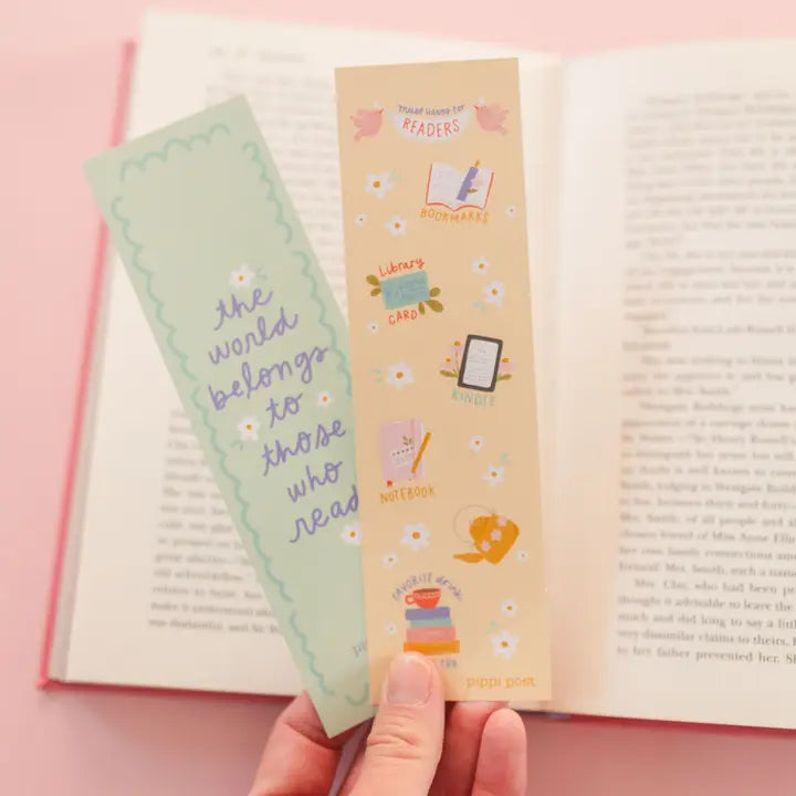 Pippi Post The World Belongs to Those Who Read Bookmark Set