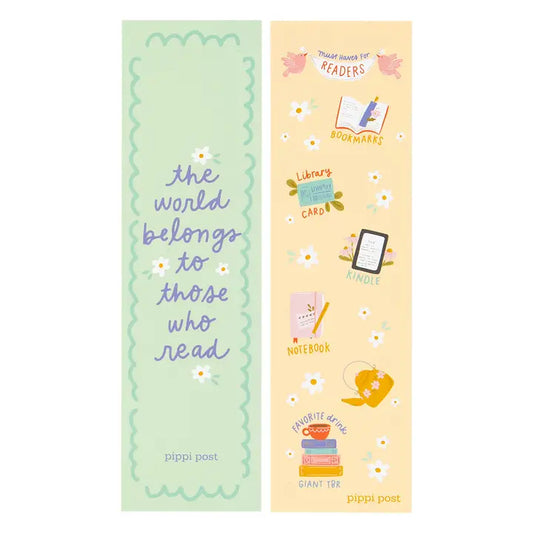 Pippi Post The World Belongs to Those Who Read Bookmark Set