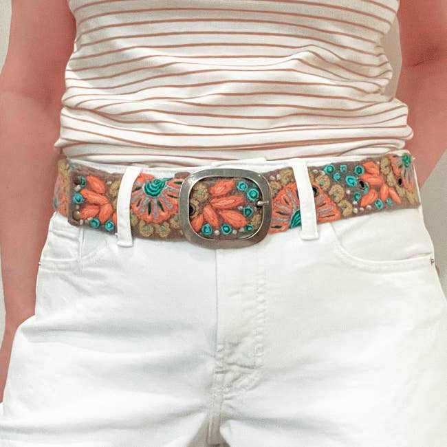 Jenny Krauss Andean Whisper Embroidered Wool Belt