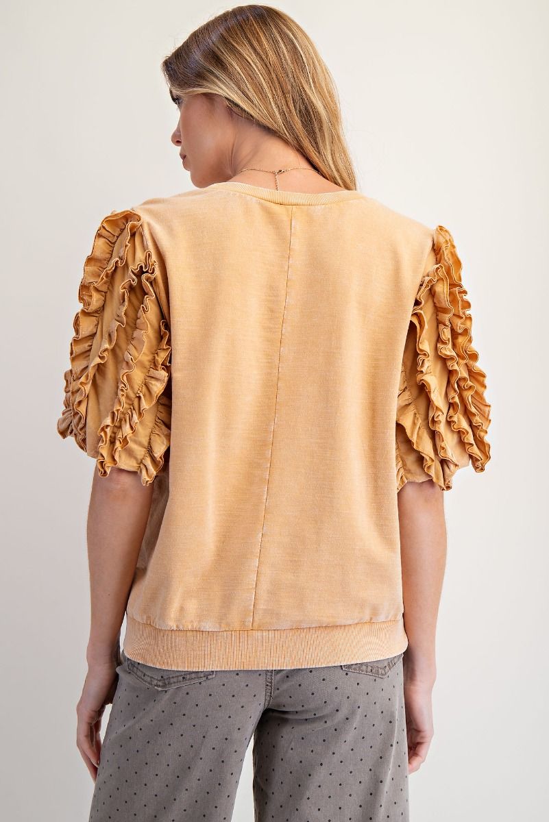 Campbell Ruffled Short Sleeve Top