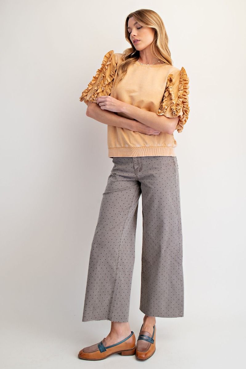 Campbell Ruffled Short Sleeve Top
