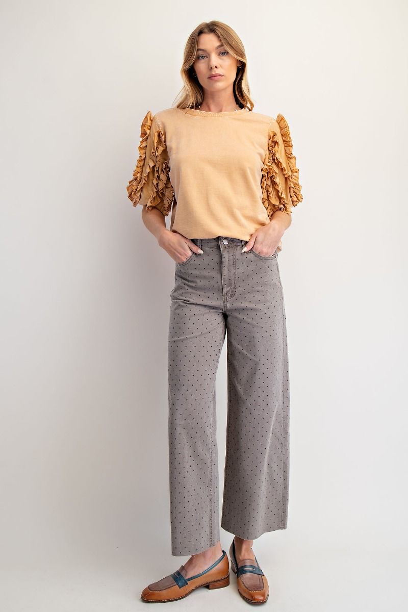 Campbell Ruffled Short Sleeve Top