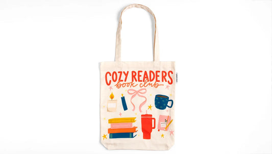 Cozy Readers Book Club Canvas Tote Bag