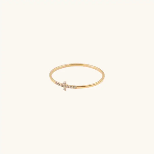 Nikki Smith Crystal Cross Ring