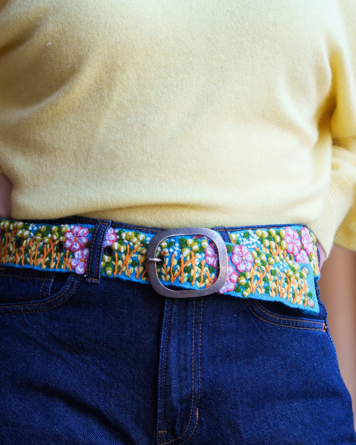 Jenny Krauss Windswept Embroidered Wool Belt