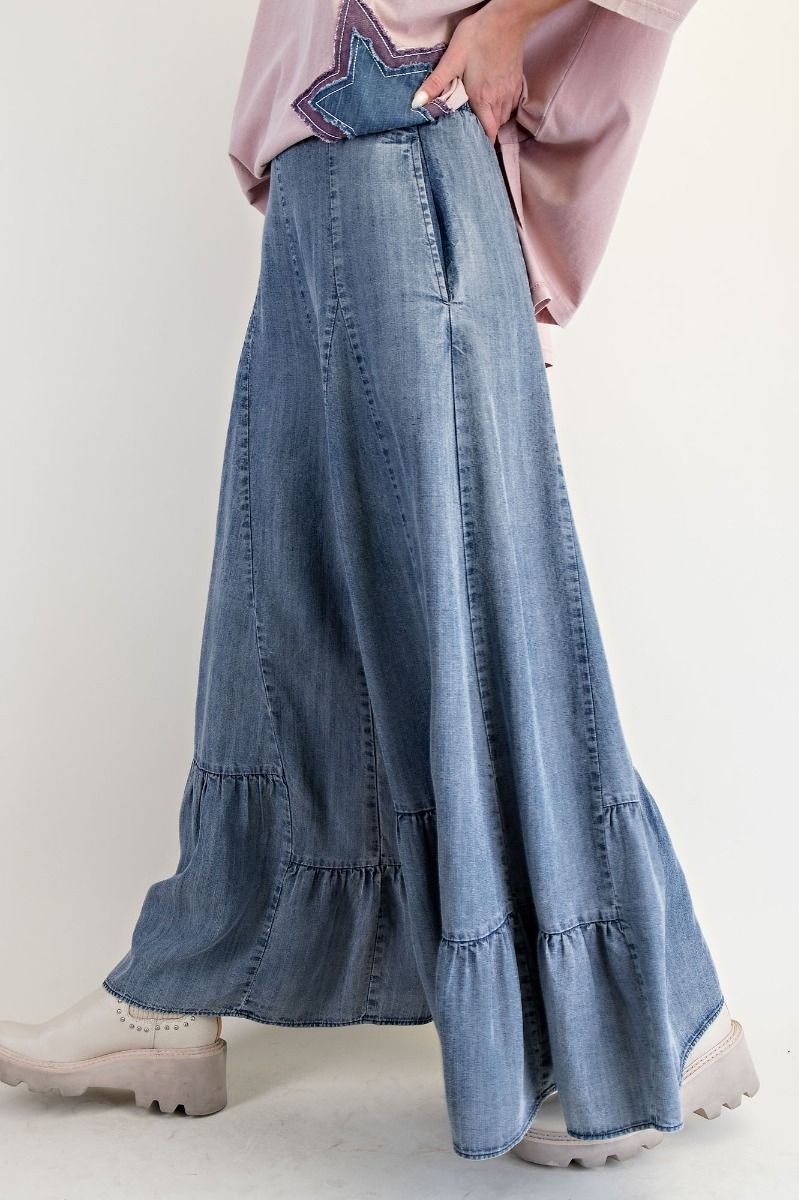 June Ruffle Bottom Palazzo Pants