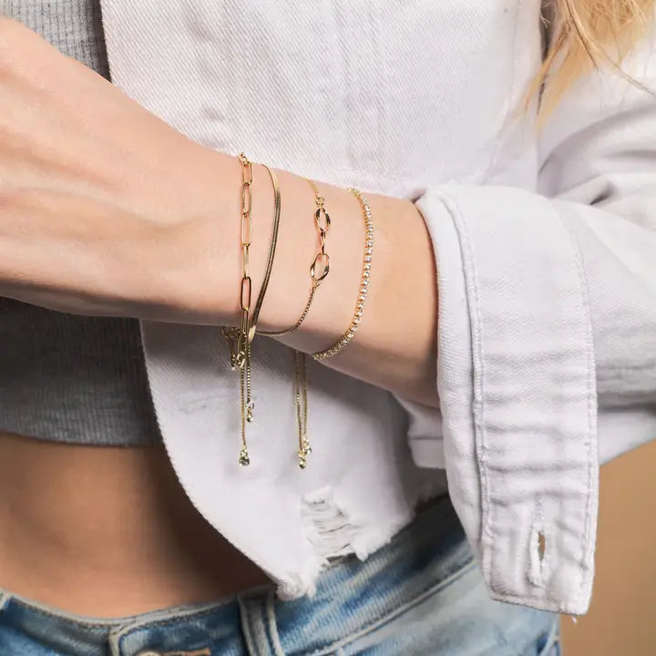 Nikki Smith Diamond Chain Slider Bracelet