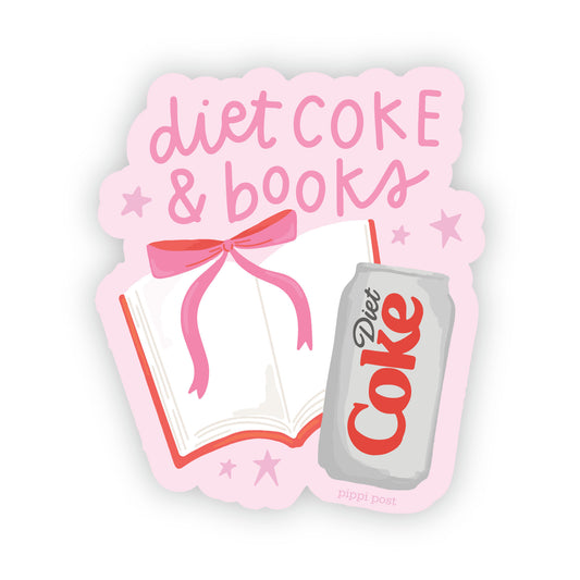 Pippi Post Diet Coke and Books Decal Sticker