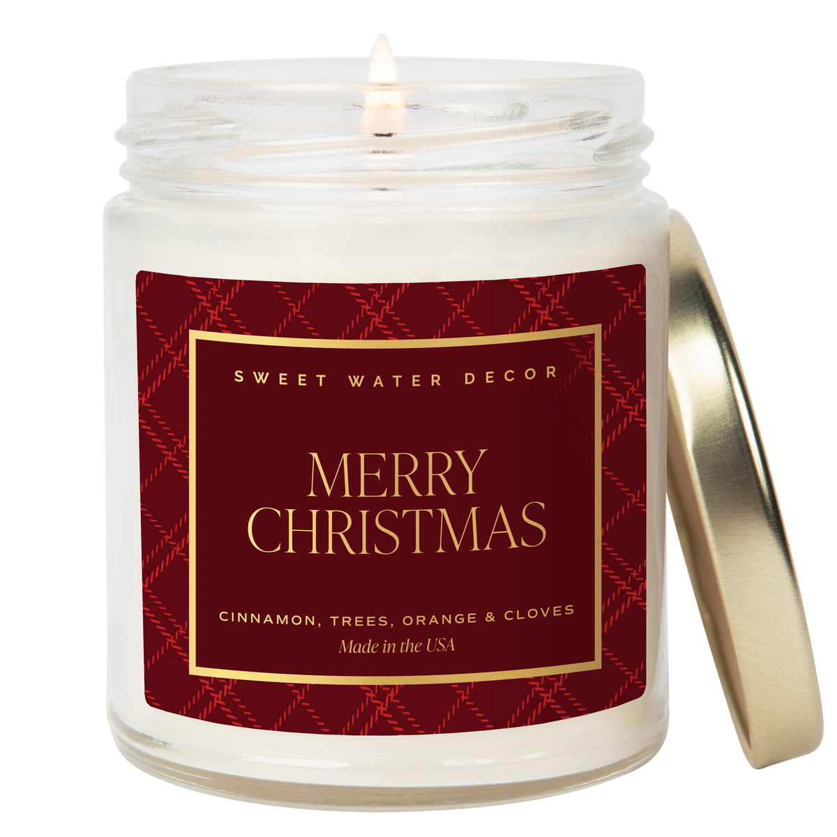 Merry Christmas 9 oz Soy Candle - Christmas Decor