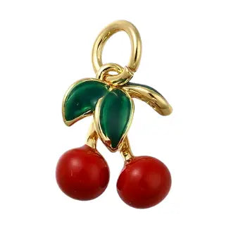 Gold Cherry Charm