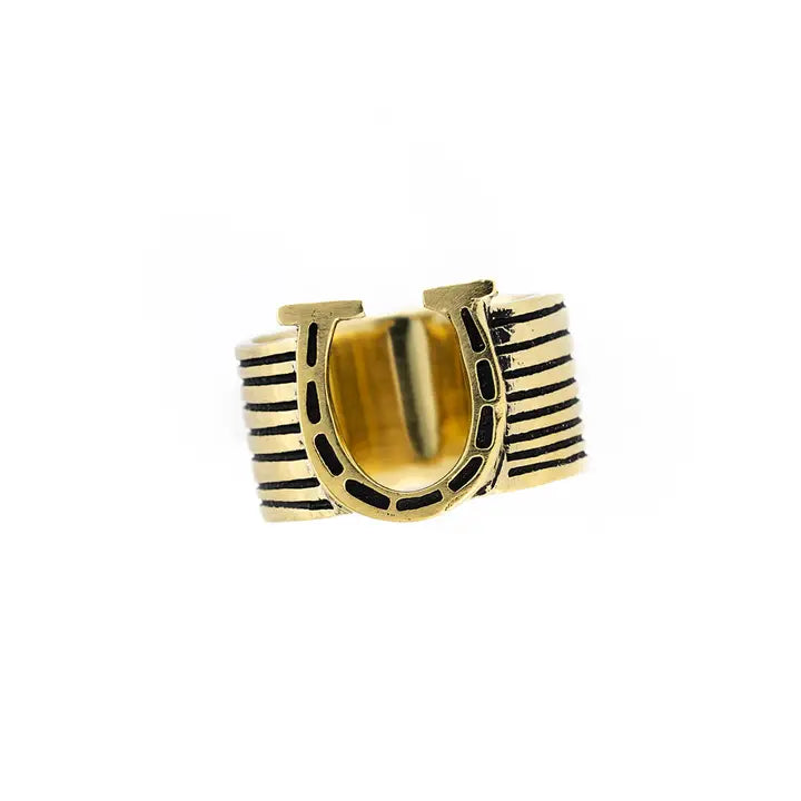 Horseshoe Brass Bandana Ring