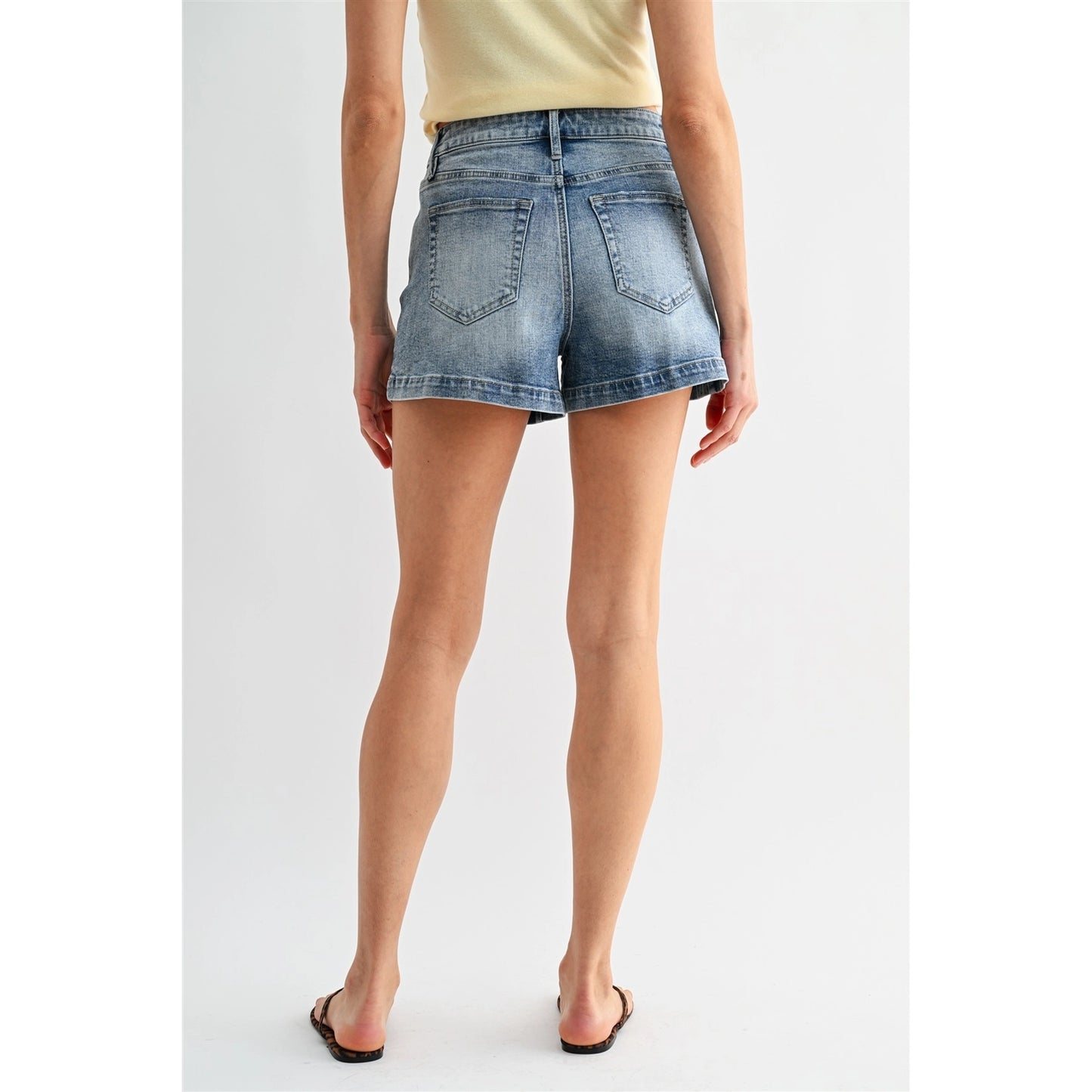 High Rise Shorts Trouser Hem