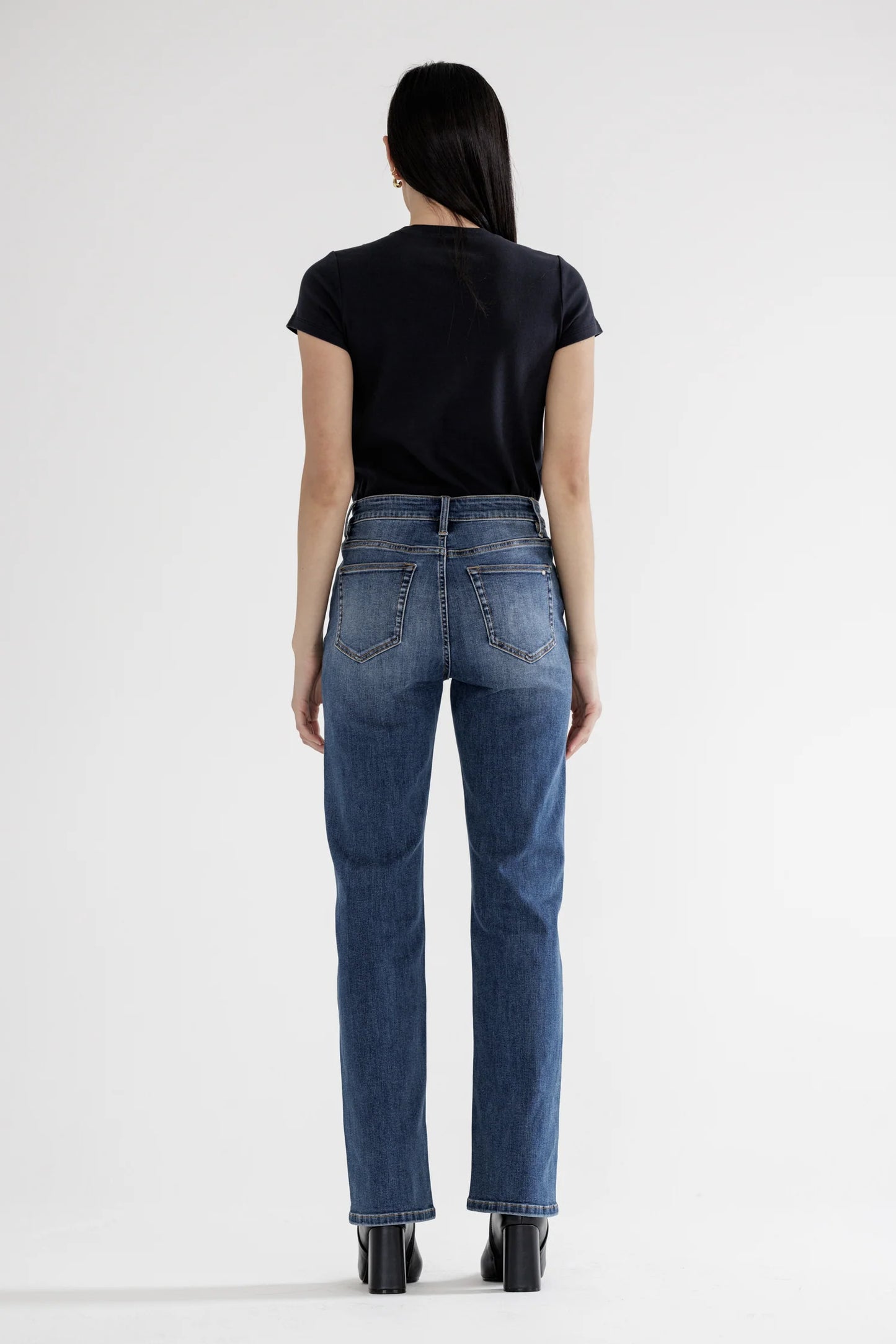 High Rise Straight Leg Jeans
