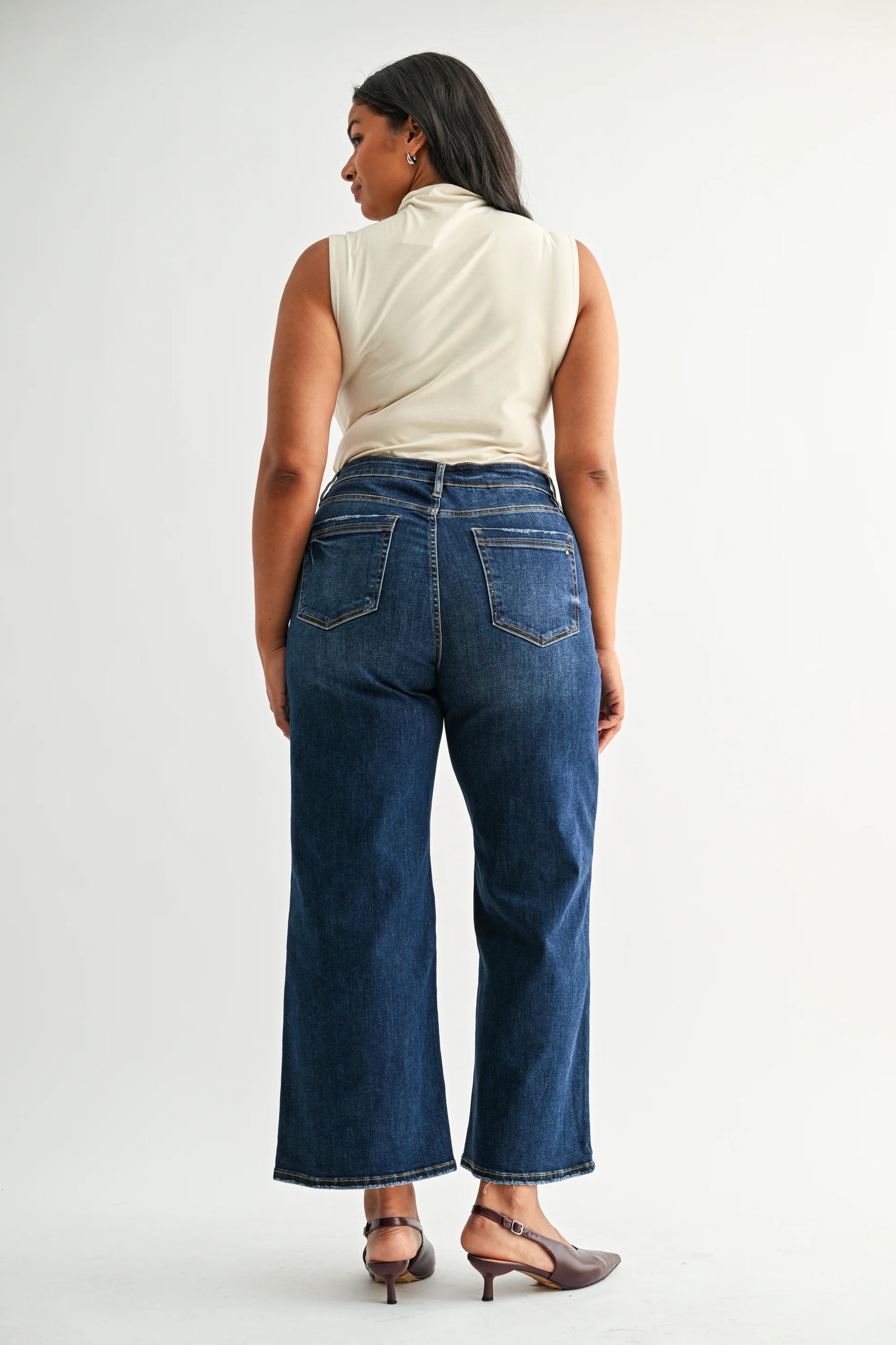 High Rise Wide Leg Jeans