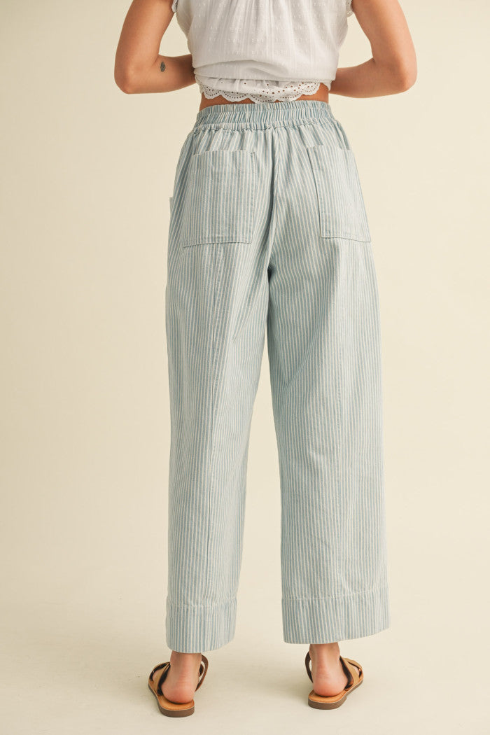 Light Blue Striped Pants